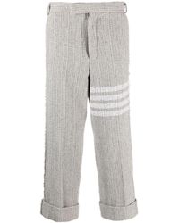 Thom Browne - 4-bar Cotton Tweed Trousers - Lyst