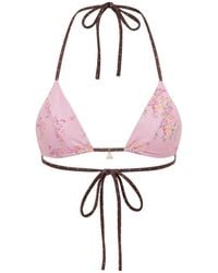 FAE SWIM - Honey Reversible Floral-Print Bikini Top - Lyst