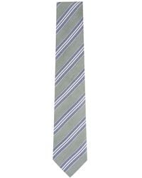Paolo Albizzati - Striped Silk-Blend Tie - Lyst