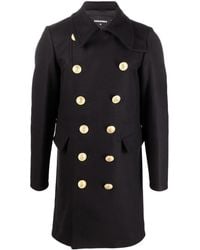 DSquared² - Cappotto Doppiopetto Con Logo - Lyst