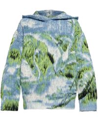 The Attico - Brushed-Jacquard Sweater - Lyst