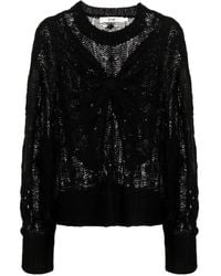 B+ AB - Bow-Embellished Cable-Knit Jumper - Lyst