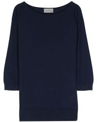 John Smedley - Fine-ribbed Cotton Top - Lyst