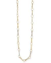 Azlee - Circle-Link Diamond Necklace - Lyst