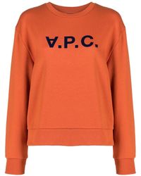 A.P.C. - Viva Logo-print Cotton Sweatshirt - Lyst
