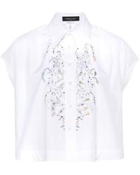 Fabiana Filippi - Motif-embroidered Cotton Shirt - Lyst
