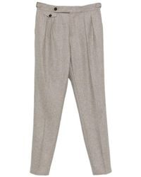 Brunello Cucinelli - Pleated Straight-Leg Trousers - Lyst