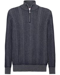 Brunello Cucinelli - Cashmere Zip-Up Sweater - Lyst
