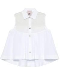 Semicouture - Blouse Plissée À Boutonnière - Lyst