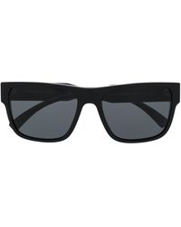 Versace Eyewear Gafas de sol con montura cuadrada y logo - Negro