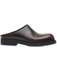MM6 by Maison Margiela - Round-Toe Leather Mules - Lyst