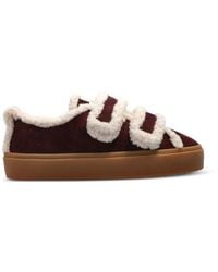 Inuikii - Shearling Low Velcro Touch-Strap Sneakers - Lyst