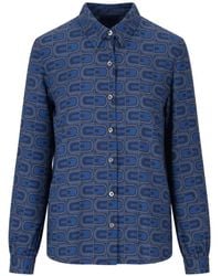 Laura Urbinati - Geometric-Print Long-Sleeved Shirt - Lyst