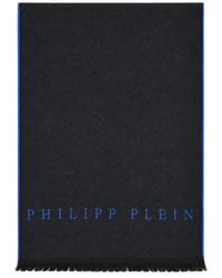 Philipp Plein - Monogram-Print Fringed Scarf - Lyst