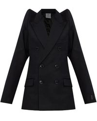 Vetements - Padded-Shoulder Double-Breasted Jacket - Lyst