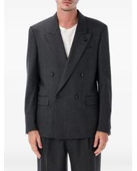 Lardini - Double-Breasted Peak-Lapels Jacket - Lyst