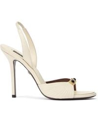 Roberto Cavalli - Jewel-Embellished Pleated Sandals - Lyst