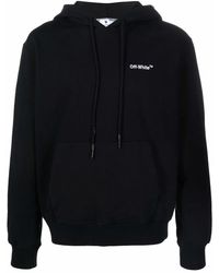 Off-White c/o Virgil Abloh - Logo-Embroidered Cotton Hoodie - Lyst
