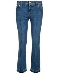McQueen - Logo-Patch Flared Jeans - Lyst