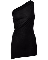 Rick Owens - Athena One-Shoulder Draped Top - Lyst