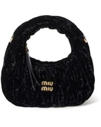 Miu Miu - Wander Fluwelen Mini-Tas - Lyst