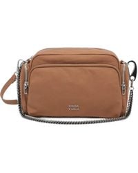 Bimba Y Lola - Grand Sac À Bandoulière À Poche En Coton Clair - Lyst