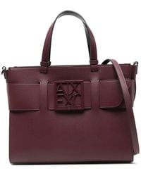 ARMANI EXCHANGE - Logo-plaque Tote Bag - Lyst