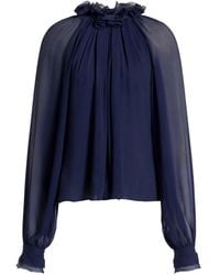 Alberta Ferretti - Creponne Acetate Blouse - Lyst