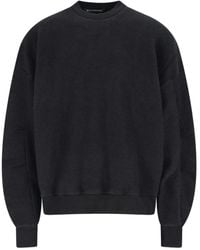 White Sand - Crewneck Textured Sweatshirt - Lyst
