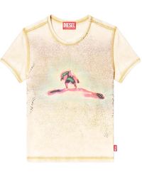 DIESEL - T-Uncuties-Long Graphic Print T-Shirt - Lyst