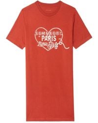 Zadig & Voltaire - Robe Dima À Coupe Courte - Lyst