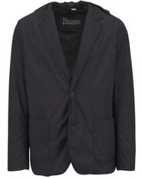 Herno - Hooded Notched-Lapels Jacket - Lyst