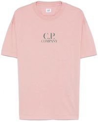 C.P. Company - Jersey T-Shirt Met Logo - Lyst