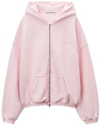 Alexander Wang - Hoodie Met Rits En Logodetail - Lyst