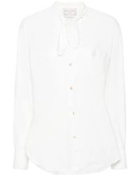 forte_forte - Pussy-Bow Cotton Shirt - Lyst