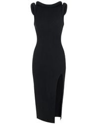 Elisabetta Franchi - Knit Dress With 3D Details - Lyst