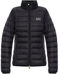 EA7 - Zip-Fastening Puffer Jacket - Lyst