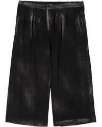 Y's Yohji Yamamoto - Checked Cropped Trousers - Lyst