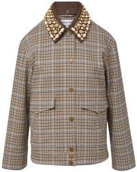 Veronica Beard - Kasper Plaid-Pattern Embellished-Collar Jacket - Lyst