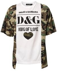 Dolce & Gabbana - T-Shirt À Imprimé Camouflage - Lyst