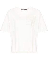 Bimba Y Lola - Embroidered-logo Cotton T-shirt - Lyst