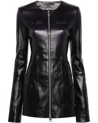 The Attico - Lederjacke Mit Reißverschluss - Lyst