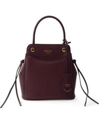 Prada - Carry Leather Mini Handbag - Lyst