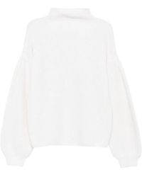 ELY ELY - Ribbed-Knit High-Neck Sweater - Lyst