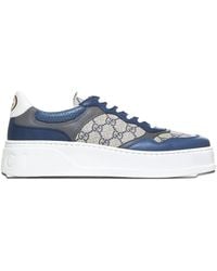 Gucci - Chunky Canvas & Leather Low-top Sneakers - Lyst