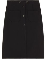 Courreges - Double Pockets Crepe Skirt - Lyst