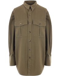 Saint Laurent - Long-sleeve Cotton Shirt - Lyst