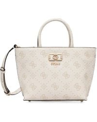 Guess - Emelie Logo-Print Monogram-Pattern Tote Bag - Lyst