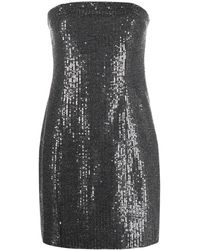 ROTATE BIRGER CHRISTENSEN - Sequined Cotton Twill Minidress - Lyst