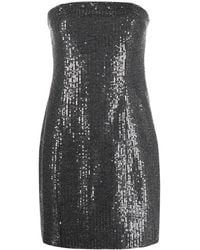 ROTATE BIRGER CHRISTENSEN - Sequined Cotton Twill Minidress - Lyst